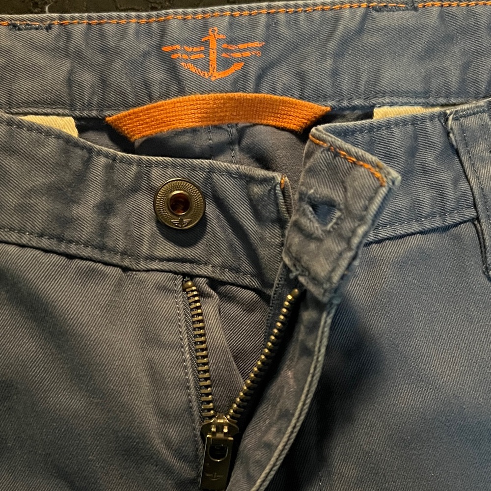 Blue Pants with Orange Accents